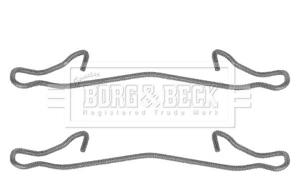 BORG & BECK Комплектующие, колодки дискового тормоза BBK1036